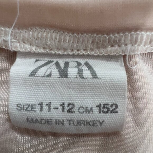 ZARA Girls Ruched Velvet long Sleeve Crop Top Size 11-12 - Picture 4 of 6